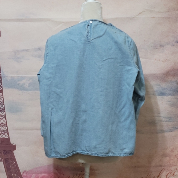 J.Jill denim boho top - Picture 4 of 6